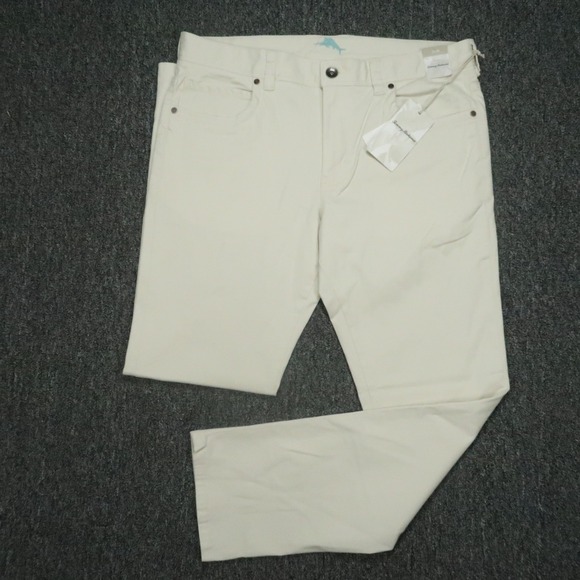 Tommy Bahama Pants Mens 35x30 Tan Island Zone 5 Pocket Straight Stretch NWT - Picture 1 of 11
